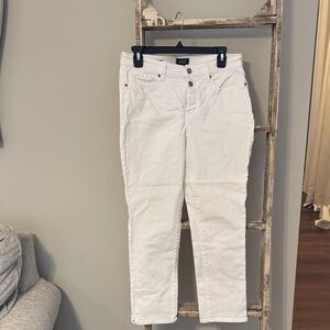 NYDJ Sheri Slim Women's Crisp White Straight Leg Jeans